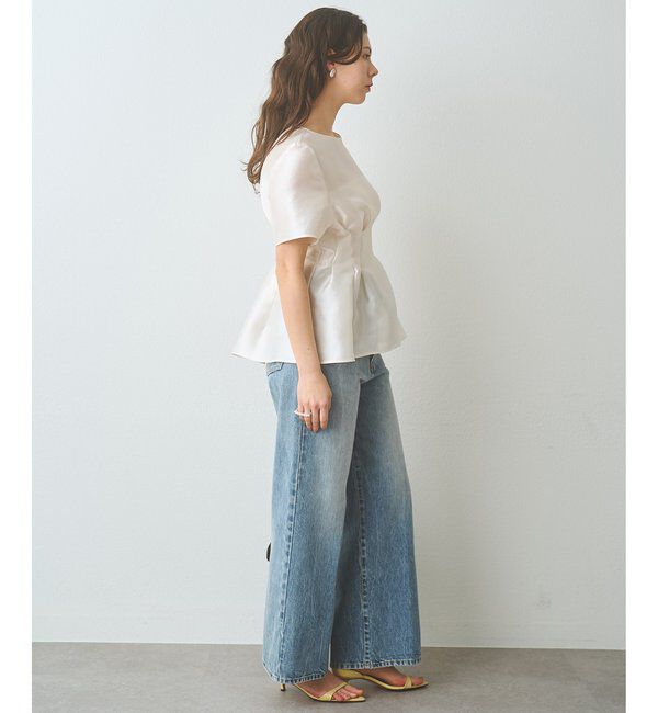  「《4/2追加スタート》【インフルエンサーコラボ】オーガンジーペプラムブラウス」|シャツ・ブラウス|