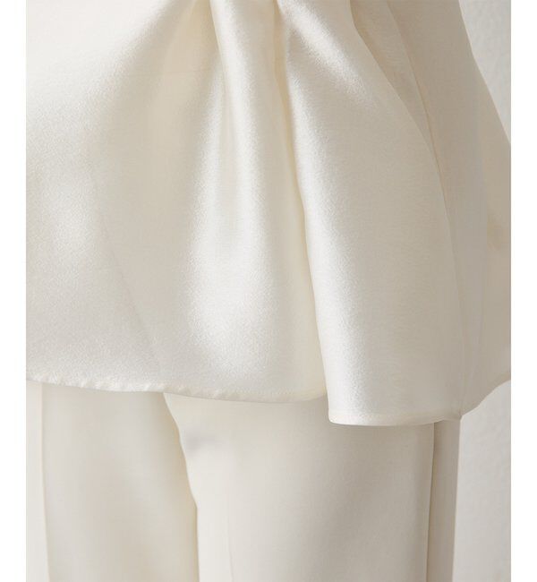  「《4/2追加スタート》【インフルエンサーコラボ】オーガンジーペプラムブラウス」|シャツ・ブラウス|