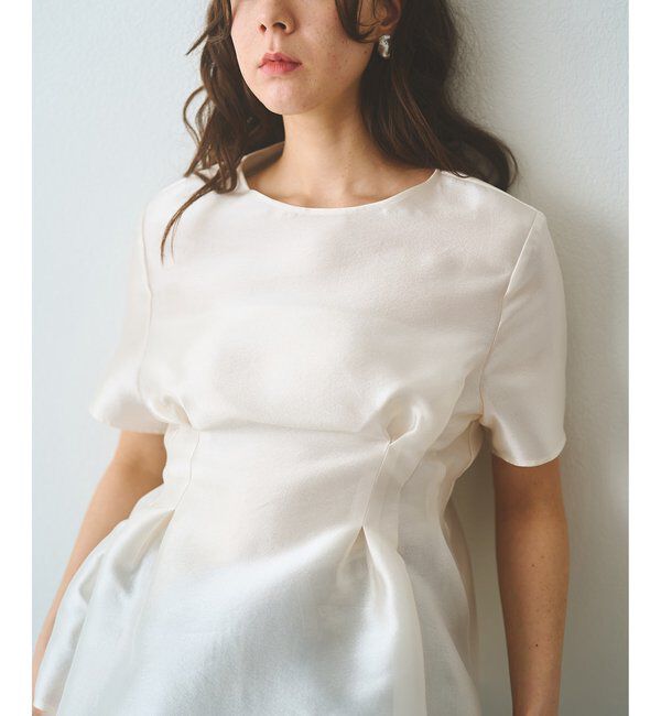  「《4/2追加スタート》【インフルエンサーコラボ】オーガンジーペプラムブラウス」|シャツ・ブラウス|