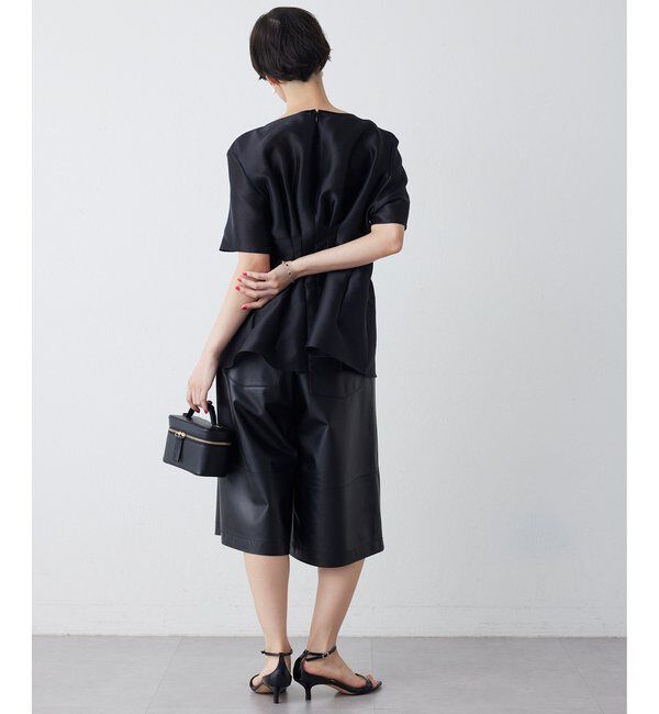  「《4/2追加スタート》【インフルエンサーコラボ】オーガンジーペプラムブラウス」|シャツ・ブラウス|