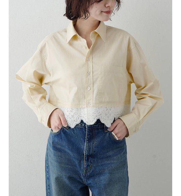  「レースコンビシャツ」|シャツ・ブラウス|