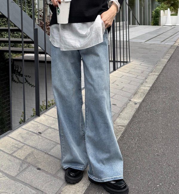  「【XLサイズ登場//累計販売1万超】リラックススーパーワイドデニム」|デニム|