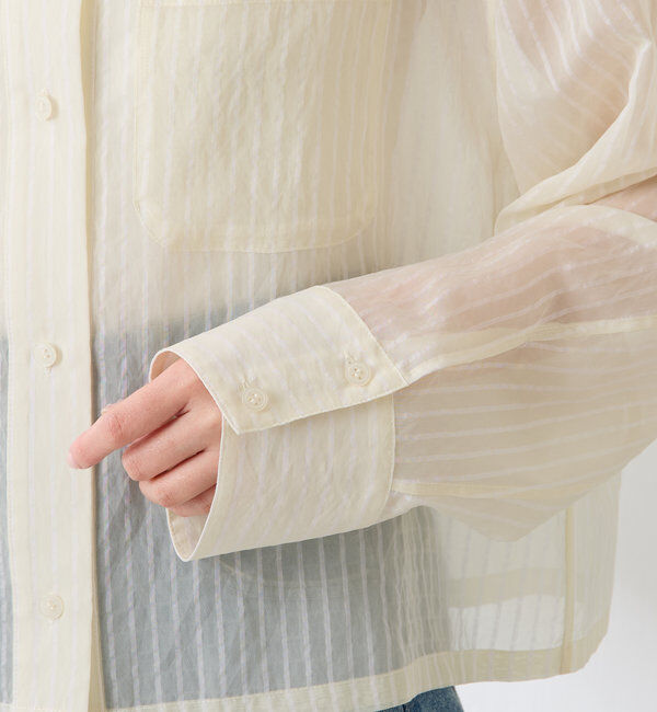  「シアーストライプショートシャツ」|シャツ・ブラウス|