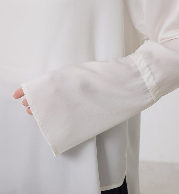  「袖フレアサテンブラウス」|シャツ・ブラウス|