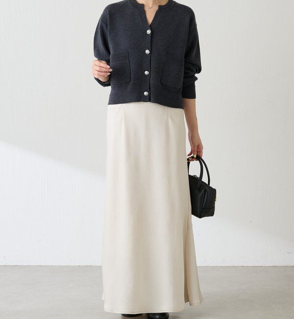  「スキッパースウェットライクカーディガン」|ニット・セーター|