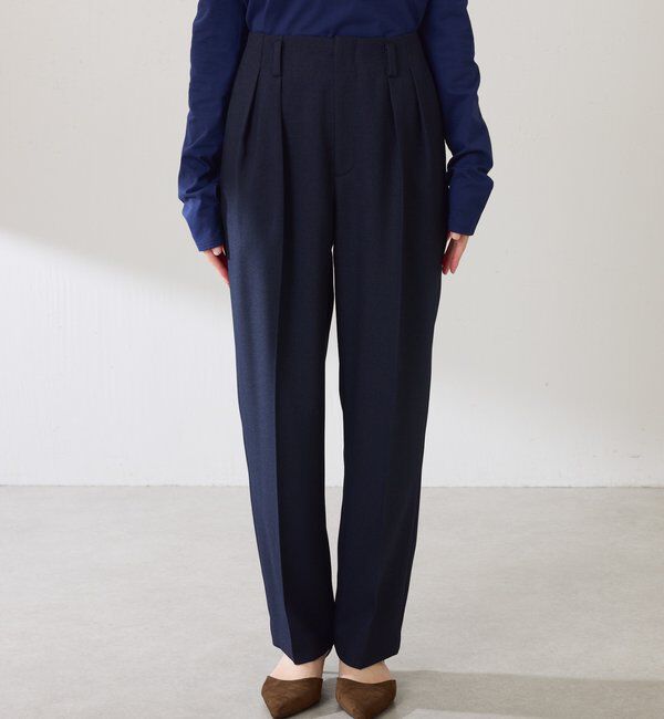  「ウールライクテーパードパンツ」|チノ|