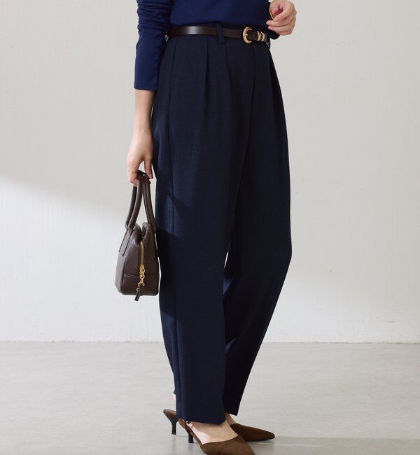  「ウールライクテーパードパンツ」|チノ|