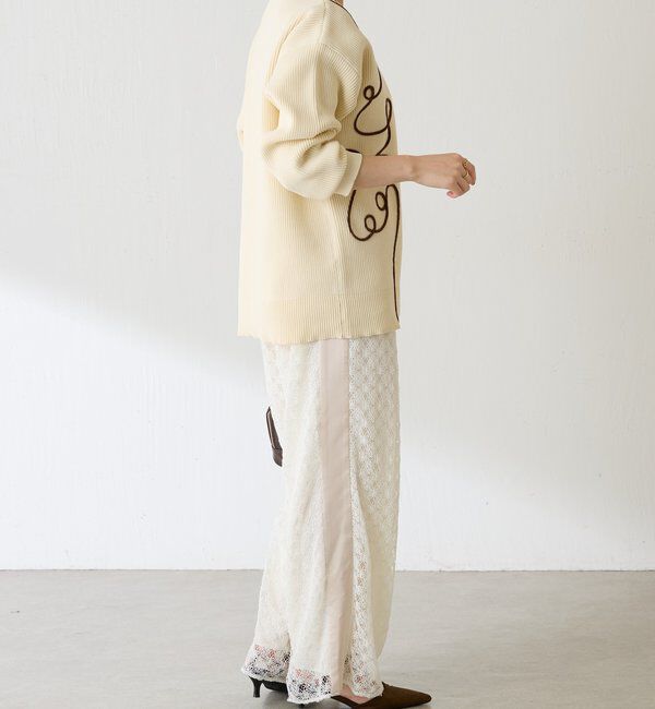  「レースワイドパンツ」|チノ|