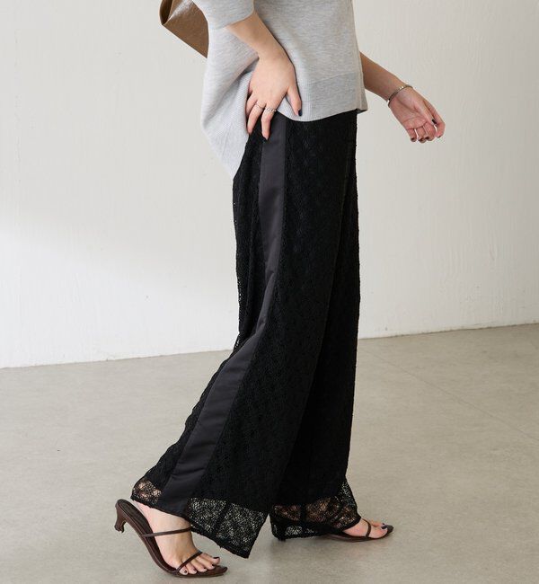  「レースワイドパンツ」|チノ|