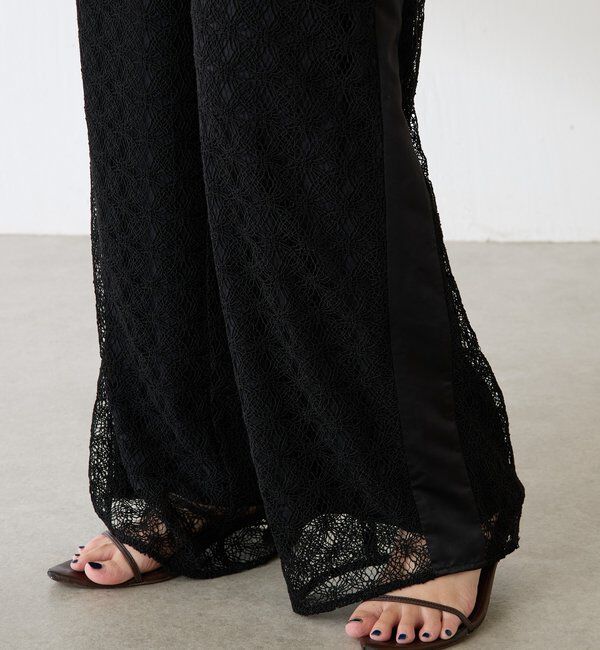  「レースワイドパンツ」|チノ|