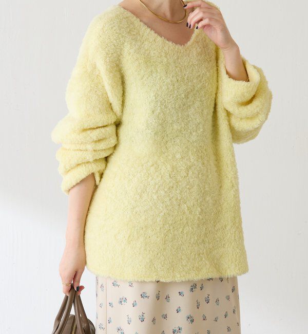  「【マルチに着れる】ウールブレンドモールオーバーニット」|ニット・セーター|