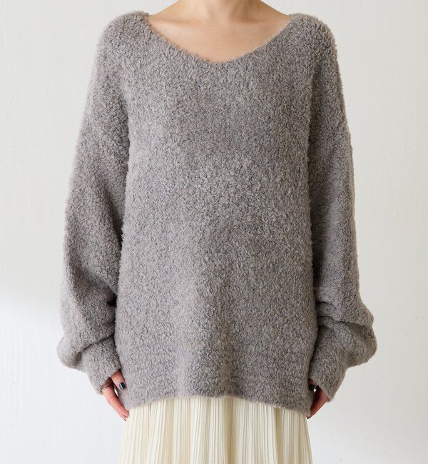  「【マルチに着れる】ウールブレンドモールオーバーニット」|ニット・セーター|