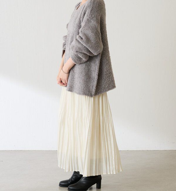  「【マルチに着れる】ウールブレンドモールオーバーニット」|ニット・セーター|