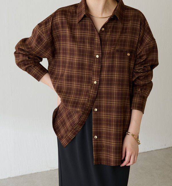  「メタルボタンチェックシャツ」|シャツ・ブラウス|