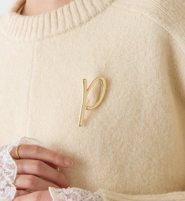  「【PAPILLONNER/パピヨネ】Pロゴブローチ」|リング|ゴールド