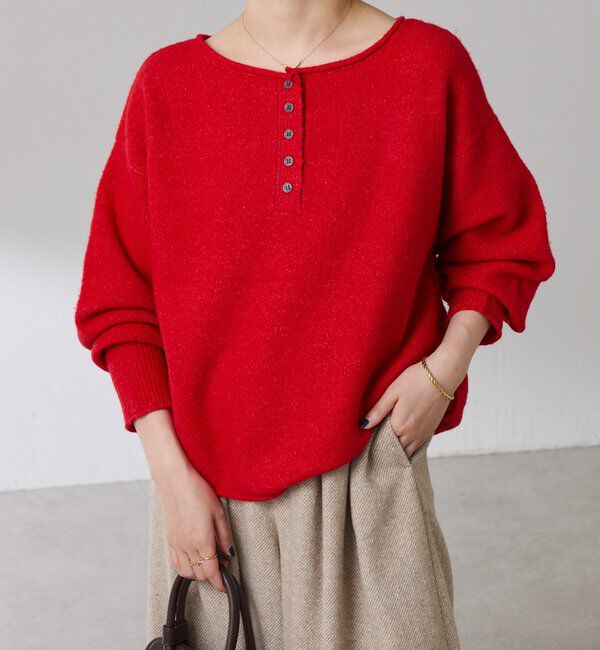  「2WAYヘンリーネックニット」|ニット・セーター|