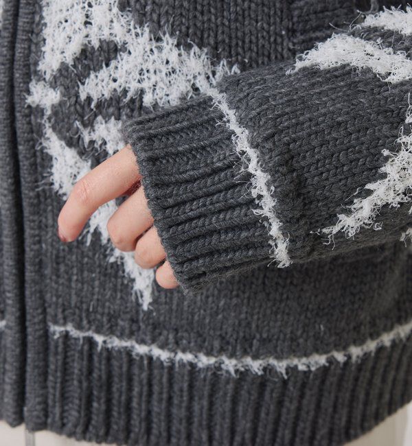  「ビッグモチーフカウチンカーディガン」|ニット・セーター|