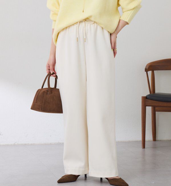  「裏起毛ボンディングイージーパンツ」|チノ|