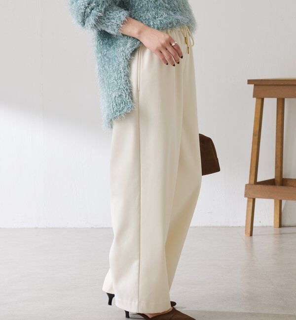  「裏起毛ボンディングイージーパンツ」|チノ|