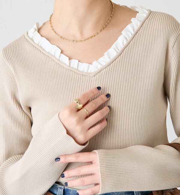  「フリルリブニット」|ニット・セーター|