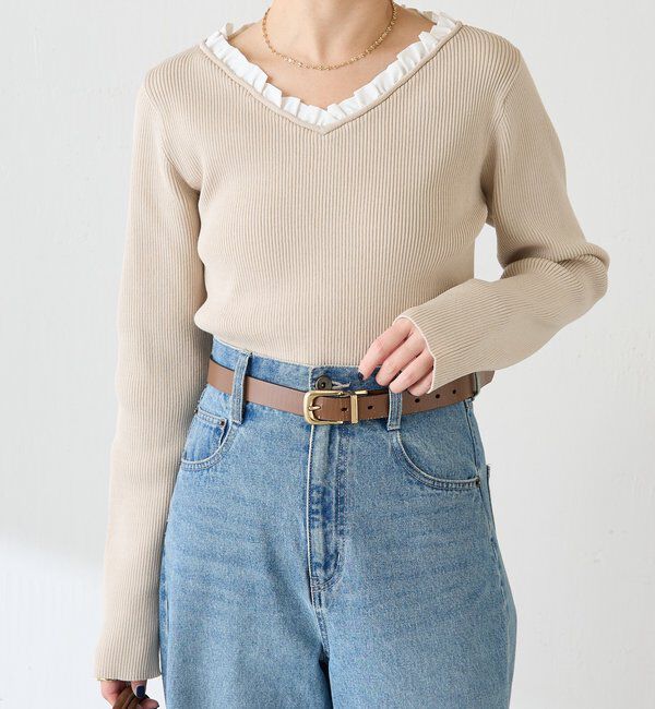  「フリルリブニット」|ニット・セーター|