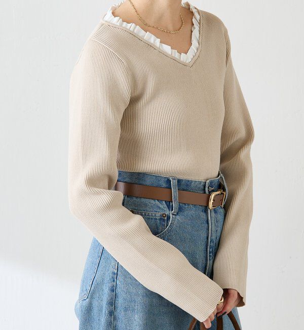  「フリルリブニット」|ニット・セーター|