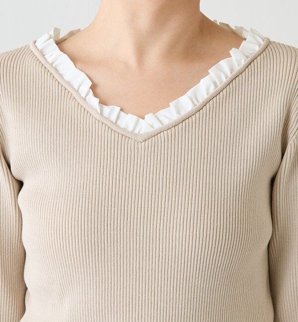  「フリルリブニット」|ニット・セーター|