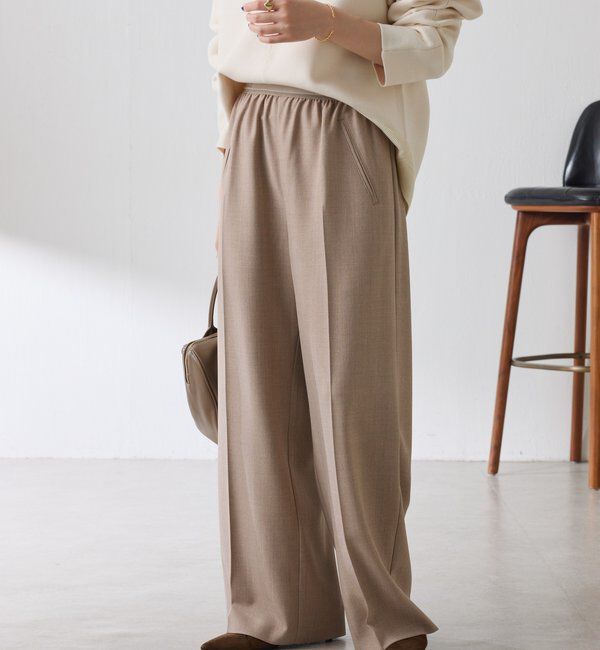  「ラメストライプゴムベルトパンツ」|チノ|