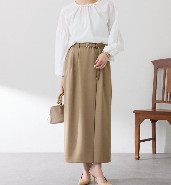  「ウールライクベルテッドスカート」|スカート|