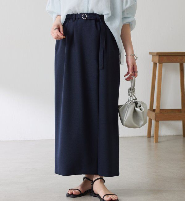  「ウールライクベルテッドスカート」|スカート|