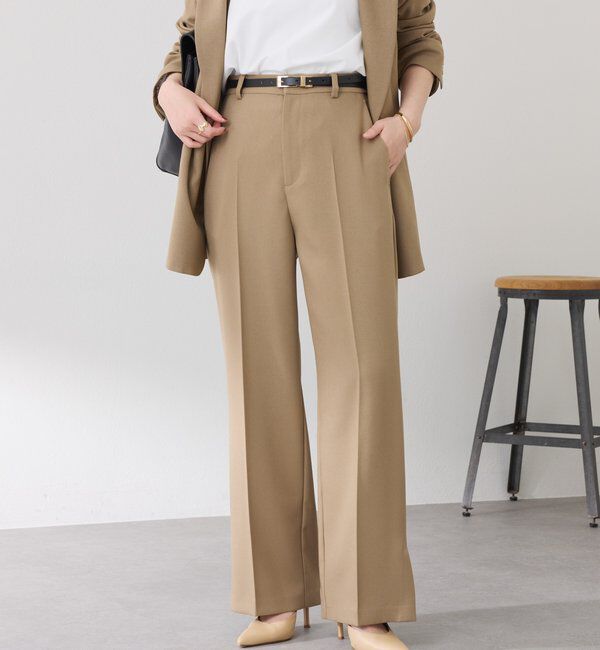  「ウールライクストレートパンツ」|チノ|