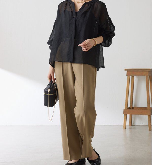  「ウールライクストレートパンツ」|チノ|