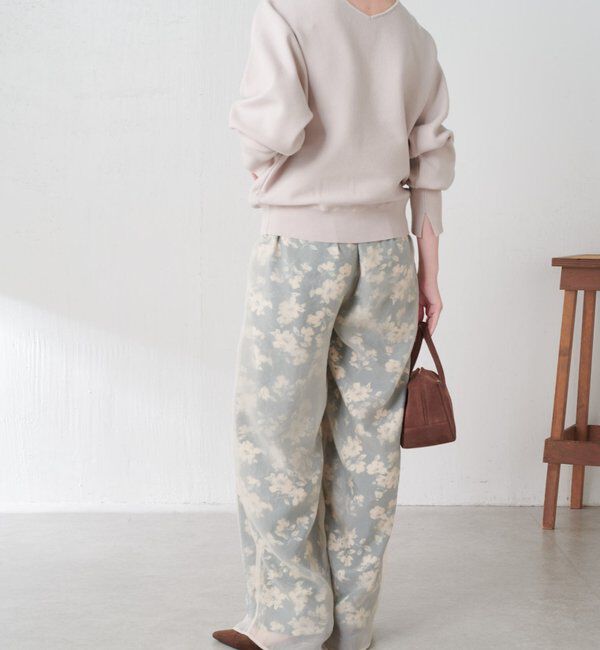  「シアーレイヤードフラワー柄パンツ」|チノ|