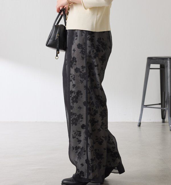  「シアーレイヤードフラワー柄パンツ」|チノ|