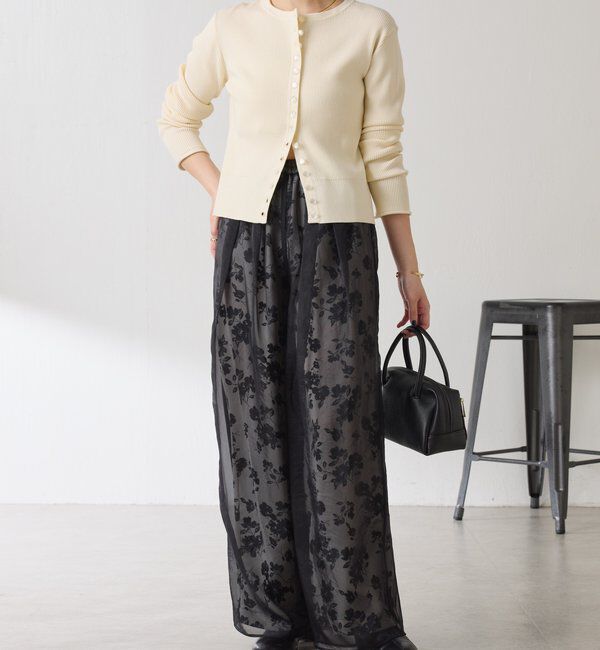  「シアーレイヤードフラワー柄パンツ」|チノ|
