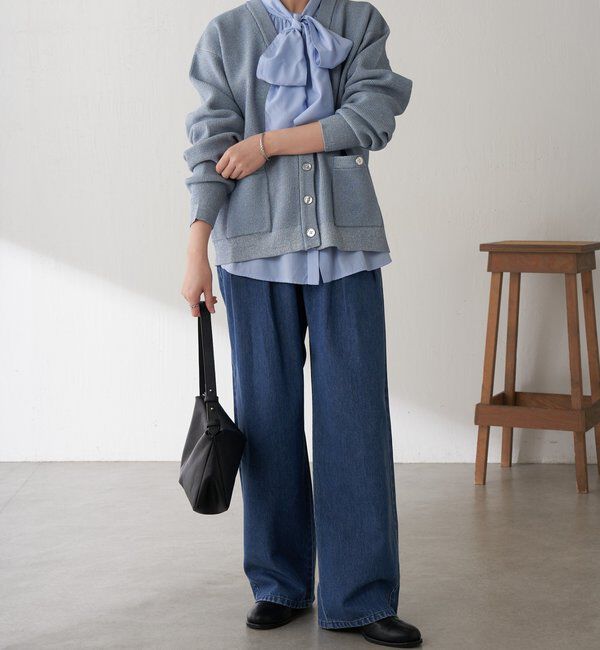  「Q.anosチャームタックデニムパンツ」|デニム|