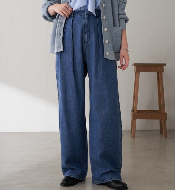  「Q.anosチャームタックデニムパンツ」|デニム|