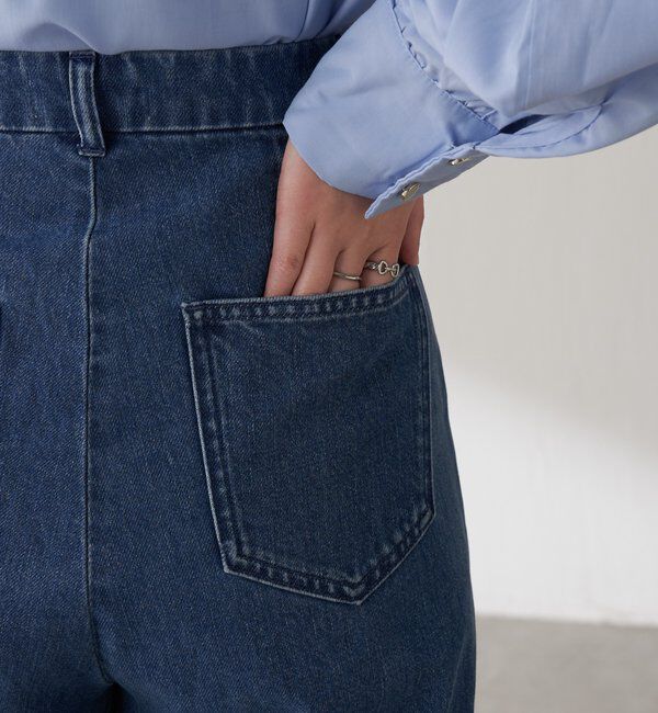  「Q.anosチャームタックデニムパンツ」|デニム|