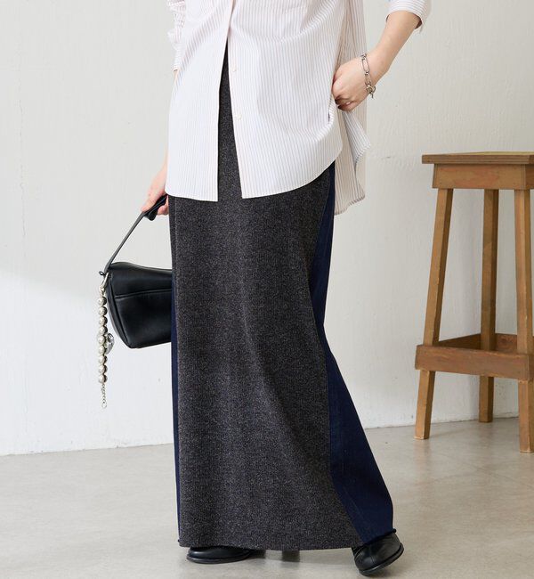  「Q.anos 2フェイスデニムスカート」|スカート|