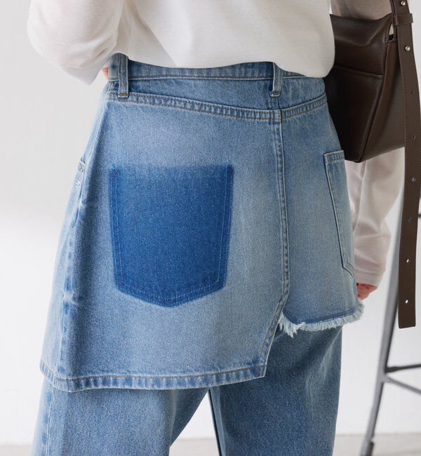  「Q.anos　レイヤードデニムスカート」|スカート|