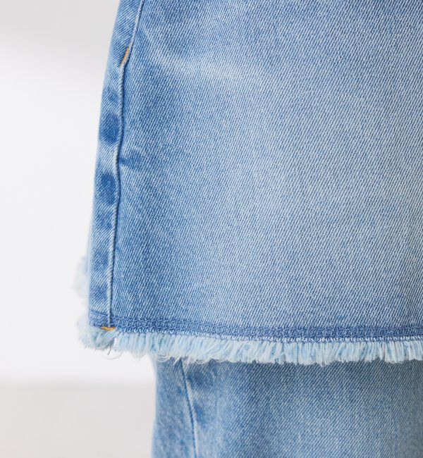  「Q.anos　レイヤードデニムスカート」|スカート|