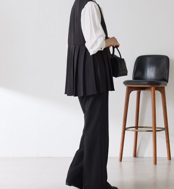  「【２サイズ展開】ツイルフレアパンツ/セットアップ/セレモニー」|チノ|