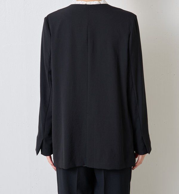  「《自宅で洗える》ジャージノーカラーダブルジャケット/セレモニー」|スーツ|