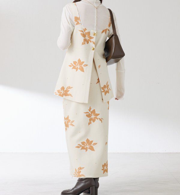  「フラワーニットジャガードスカート」|スカート|