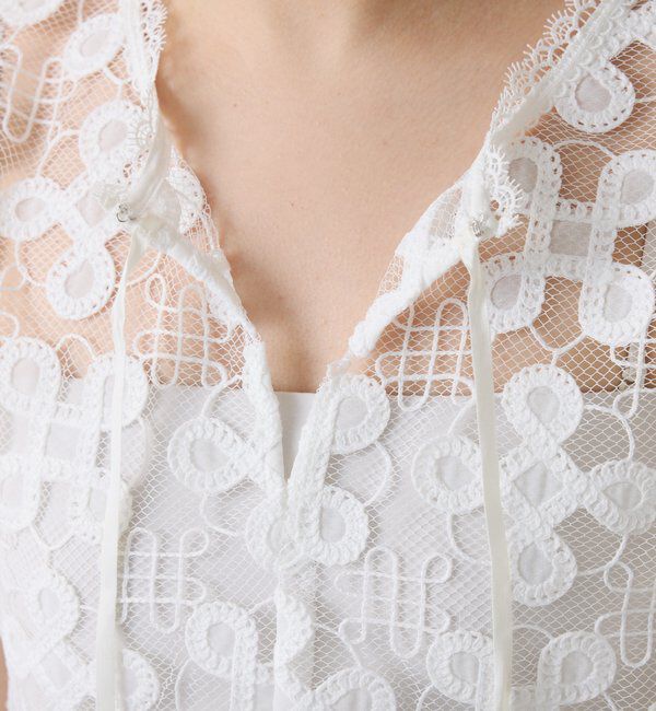  「【＋１アイテム】モチーフレース2WAYベスト」|シャツ・ブラウス|