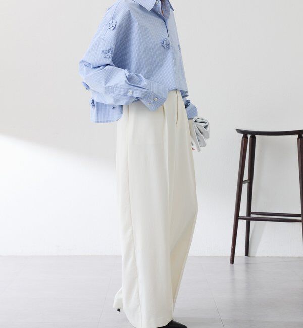  「フラワーモチーフシャツ」|シャツ・ブラウス|