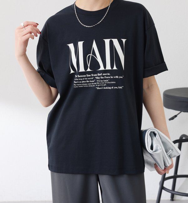  「オーバーロゴTシャツ」|Tシャツ・カットソー|ブラック