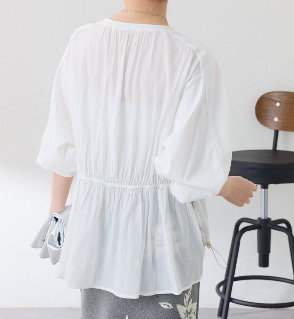  「ドッキング裾ドロストカットソー」|Tシャツ・カットソー|