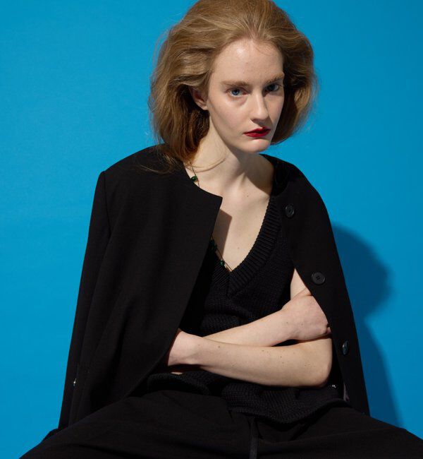  「【CEPIE./セピエ】ノーカラージャケット」|ベスト・ジレ|ブラック