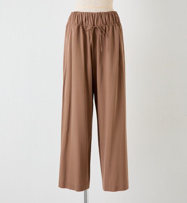  「【CEPIE./セピエ】シルク混リラックスパンツ」|チノ|ブラウン